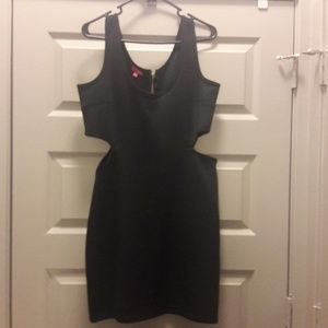 Black cutout mini dress